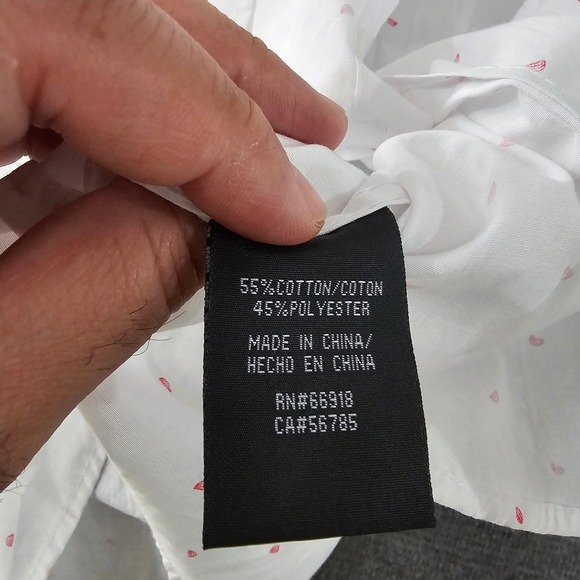 Swiss Cross Mens 2XL White Watermelon Print Short Sleeve Button Down Shirt - Picture 5 of 8